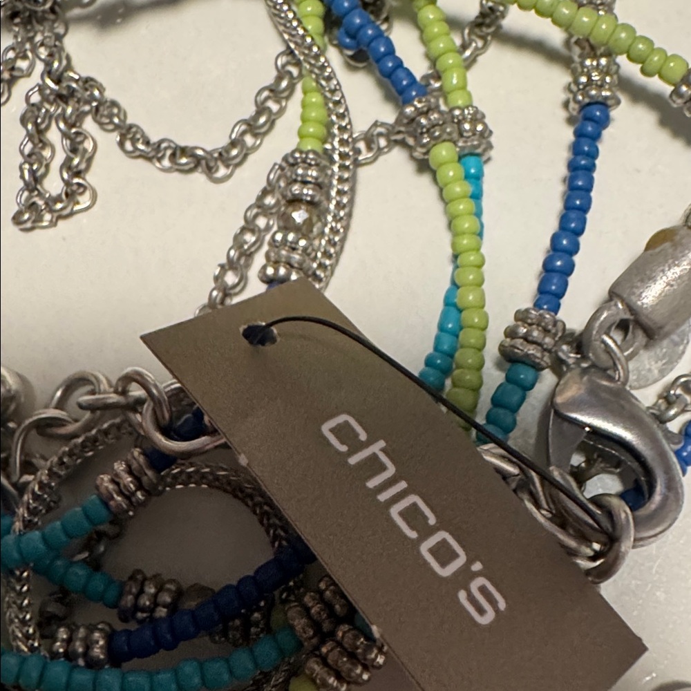 Chico’s Multi Strand Beaded Necklace Statement (BR1010/4) - Picture 11 of 11